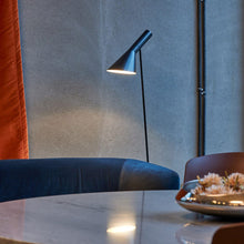 Load image into Gallery viewer, AJ Floor Lamp in living room.
