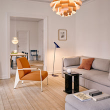 Load image into Gallery viewer, AJ Floor Lamp in living room.
