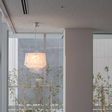 Load image into Gallery viewer, Collage Pendant Light in living room.
