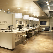 Load image into Gallery viewer, Collage Pendant Light in office.
