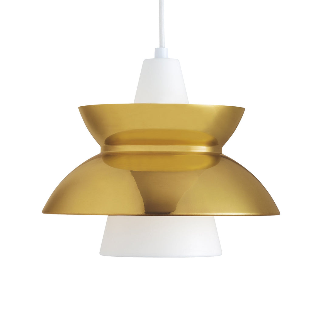 Doo-Wop Pendant Light in Brass.