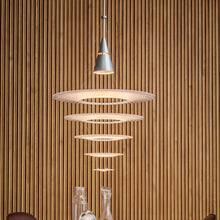 Load image into Gallery viewer, Enigma Pendant Light in dining room.
