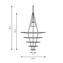 Load image into Gallery viewer, Enigma Pendant Light - line drawing.
