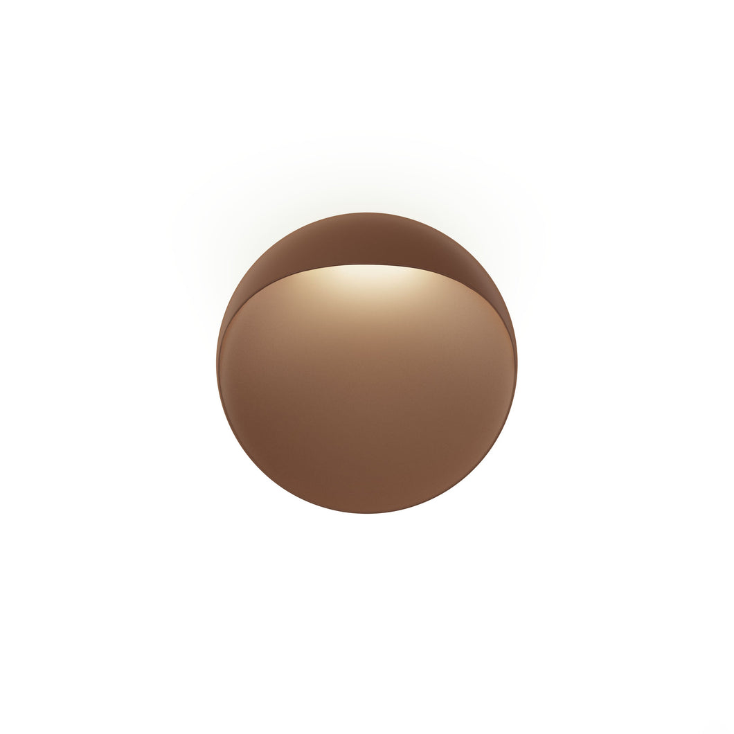 Flindt Outdoor LED Wall Light in Corten Color (Small).