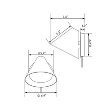 Load image into Gallery viewer, Keglen LED Wall Light - line drawing.
