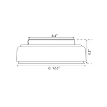 Load image into Gallery viewer, LP Grand LED Ceiling / Wall Light - line drawing.
