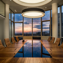 Load image into Gallery viewer, LP Grand LED Pendant Light in office.
