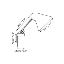 Load image into Gallery viewer, NJP LED Wall Light - line drawing.
