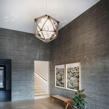 Load image into Gallery viewer, OE Quasi Pendant Light in living room.
