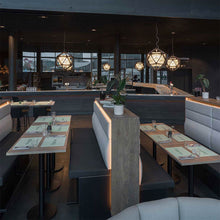 Load image into Gallery viewer, OE Quasi Pendant Light in restaurant.
