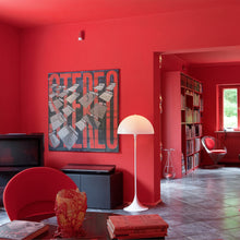 Load image into Gallery viewer, Panthella Floor Lamp in living room.
