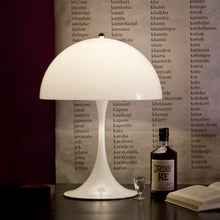 Load image into Gallery viewer, Panthella Table Lamp in living room.
