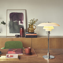 Load image into Gallery viewer, PH 3½-2½ Glass Table Lamp in living room.
