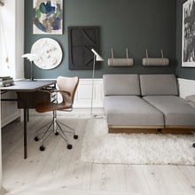 Load image into Gallery viewer, PH 3½-2½ Glass Table Lamp in office.

