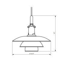 Load image into Gallery viewer, PH 3½-3 Pendant Light - line drawing.
