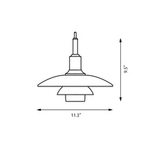 Load image into Gallery viewer, PH 3/2 Pendant Light - line drawing.
