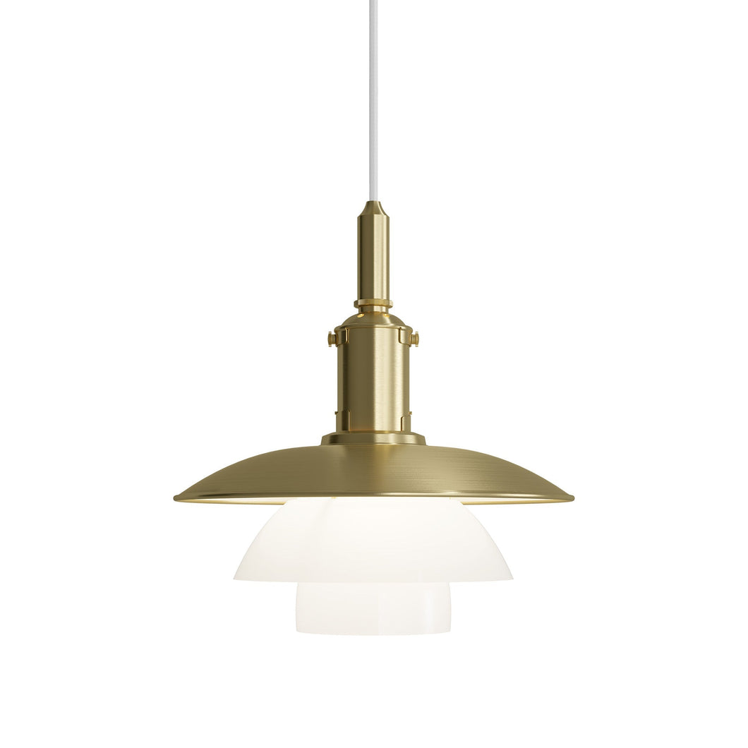 PH 3/3 Pendant light in Brass/Opal Glass.