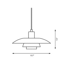 Load image into Gallery viewer, PH 4/3 Pendant Light - line drawing.
