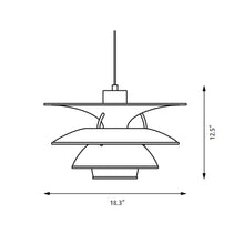 Load image into Gallery viewer, PH 5-4½ Pendant Light - line drawing.
