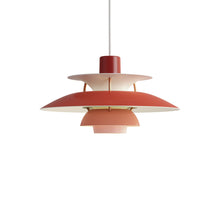 Load image into Gallery viewer, PH 5 Mini Pendant light in Hues of Red.
