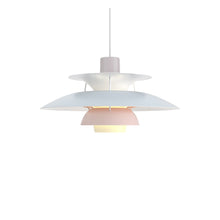 Load image into Gallery viewer, PH 5 Pendant Light in Pastels Blue Rose Peach.
