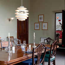 Load image into Gallery viewer, PH Snowball Pendant Light in dining room.
