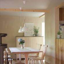 Load image into Gallery viewer, Toldbod Glass Pendant Light in Dining Room.
