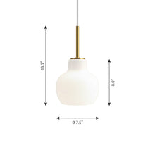 Load image into Gallery viewer, VL Crown Pendant Light - line drawing.
