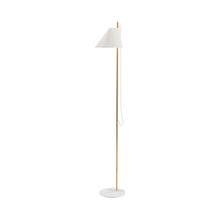 Load image into Gallery viewer, Yuh LED Floor Lamp in Brass/White.

