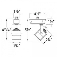 Load image into Gallery viewer, Low Voltage 802 Track Head - line drawing.
