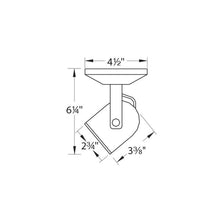 Load image into Gallery viewer, Low Voltage 808 Track Head - line drawing.
