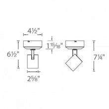 Load image into Gallery viewer, Lucio 6010 LED Monopoint Spot Light - line drawing.
