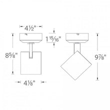 Load image into Gallery viewer, Lucio 6022 LED Monopoint Spot Light - line drawing.
