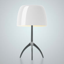 Load image into Gallery viewer, Lumiere Table Lamp in Aluminum/White/Large.
