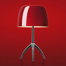 Load image into Gallery viewer, Lumiere Table Lamp in Aluminum/Cherry/Large.
