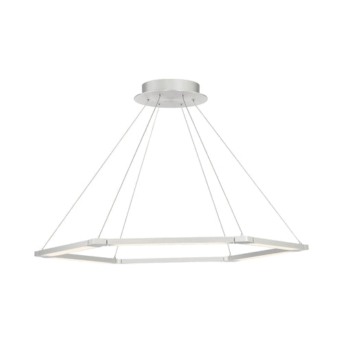 LUNE LED Pendant Light in Aluminum/Hexagon.