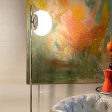 Load image into Gallery viewer, Lune LED Floor Lamp in living room.
