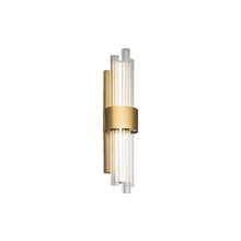 Load image into Gallery viewer, Luzerne LED Bath Vanity Light in Aged Brass (Small).
