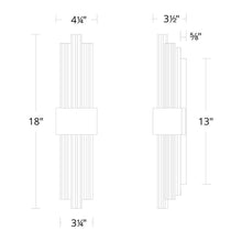 Load image into Gallery viewer, Luzerne LED Bath Vanity Light- line drawing.
