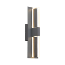 Load image into Gallery viewer, Lyft 18 Outdoor LED Wall Light in Charcoal / Clear.
