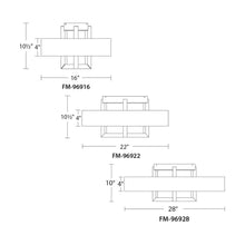 Load image into Gallery viewer, Madison LED Flush Mount Ceiling Light - line drawing.
