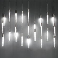 Load image into Gallery viewer, Magic Linear LED Chandelier in Detail.
