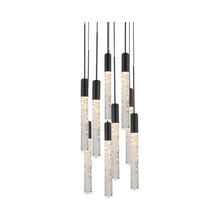 Load image into Gallery viewer, Magic Round LED Chandelier in 9-Light/Black.
