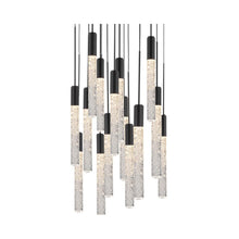 Load image into Gallery viewer, Magic Round LED Chandelier in 15-Light/Black.
