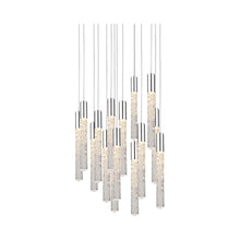 Load image into Gallery viewer, Magic Round LED Chandelier in 15-Light/Polished Nickel.
