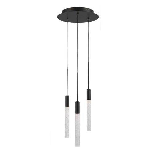 Magic Round LED Chandelier in Black.