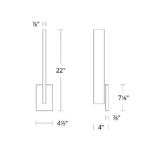 Load image into Gallery viewer, Mako Outdoor LED Wall Light - line drawing.
