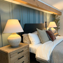 Load image into Gallery viewer, Malta Table Lamp in bedroom.
