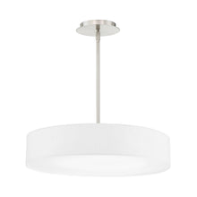 Load image into Gallery viewer, Manhattan LED Pendant Light in Brushed Nickel (Medium).
