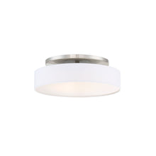 Load image into Gallery viewer, Manhattan LED Semi-Flush Mount Ceiling Light in Small/Brushed Nickel.
